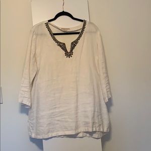 Michael Kors cream linen top